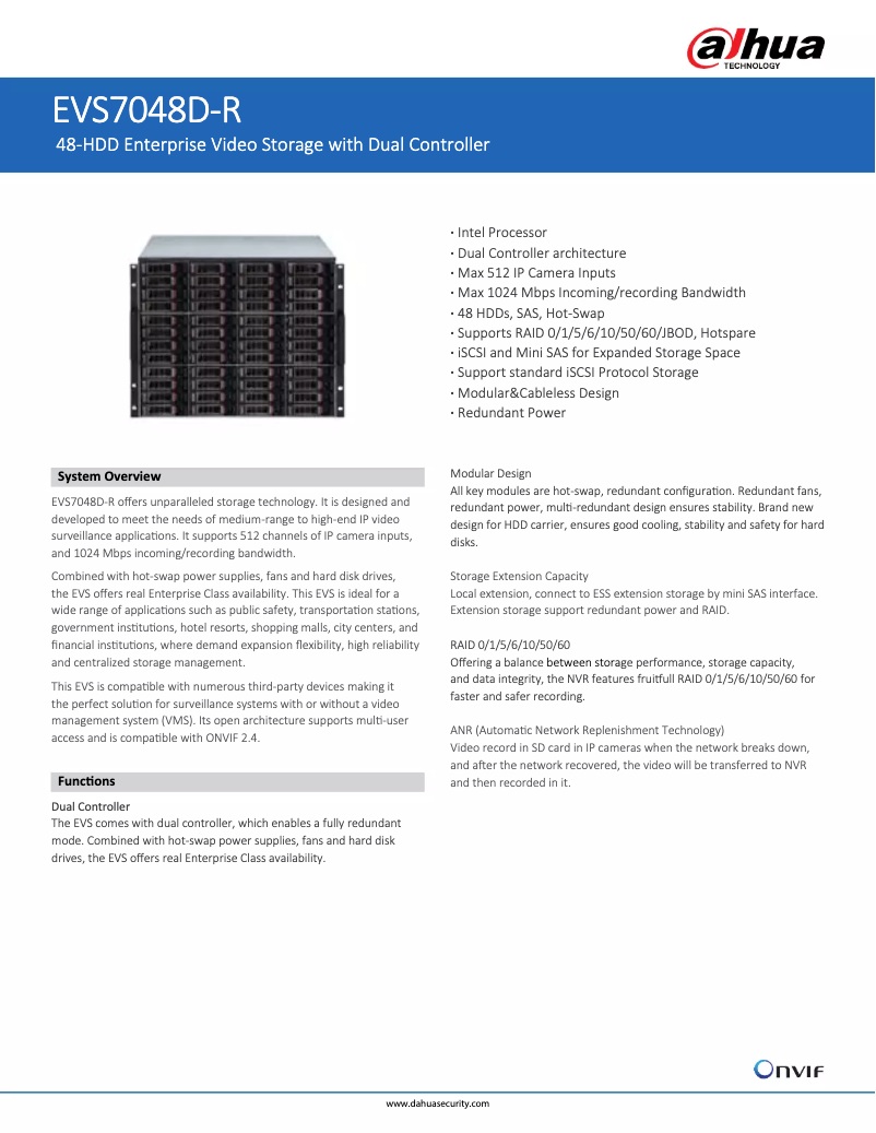 Image de la première page du manuel de l'appareil EVS7048D-R
