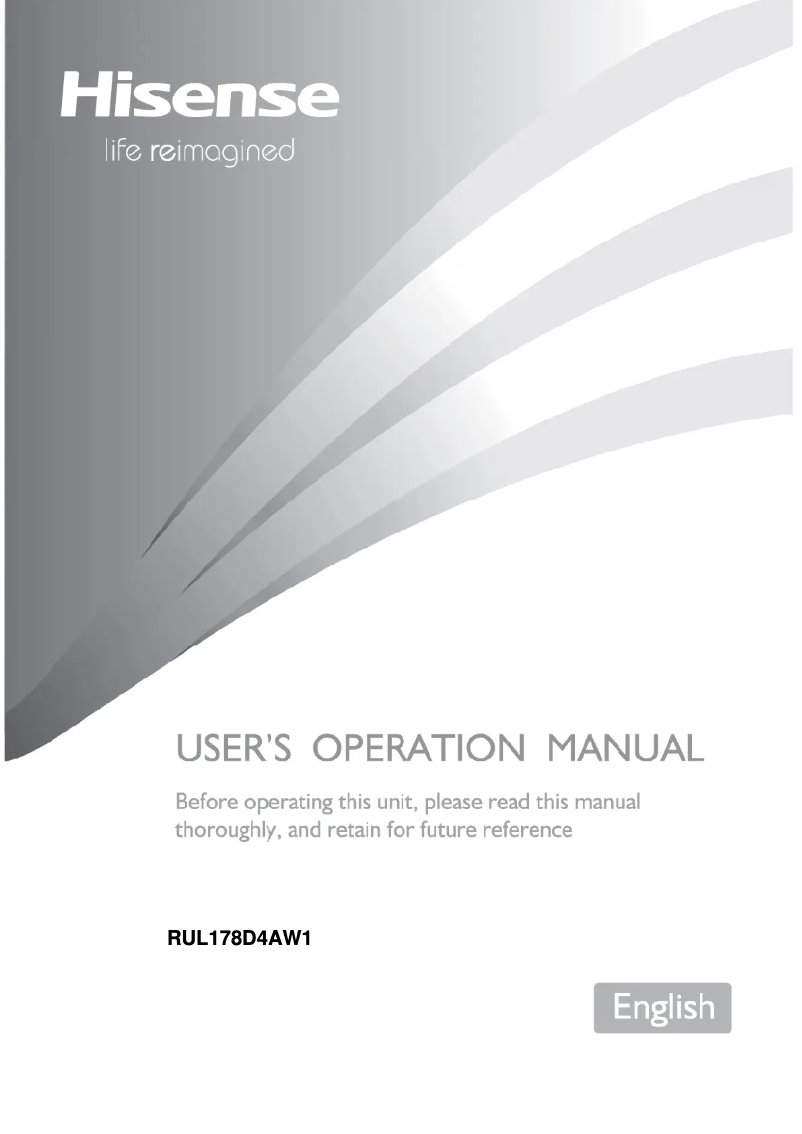 Image de la première page du manuel de l'appareil RUL178D4AW1