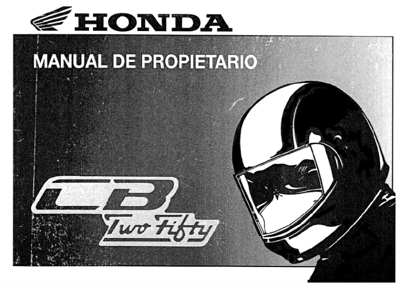 Página 1 del manual Manual de usuario Honda CB 250 Two Fifty (2002)