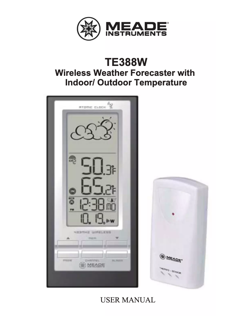 Image de la première page du manuel de l'appareil TE388W