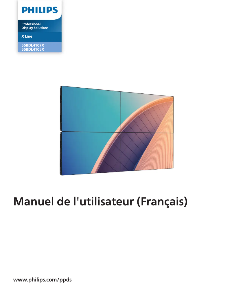 Page 1 de la notice Manuel utilisateur Philips 55BDL4107X