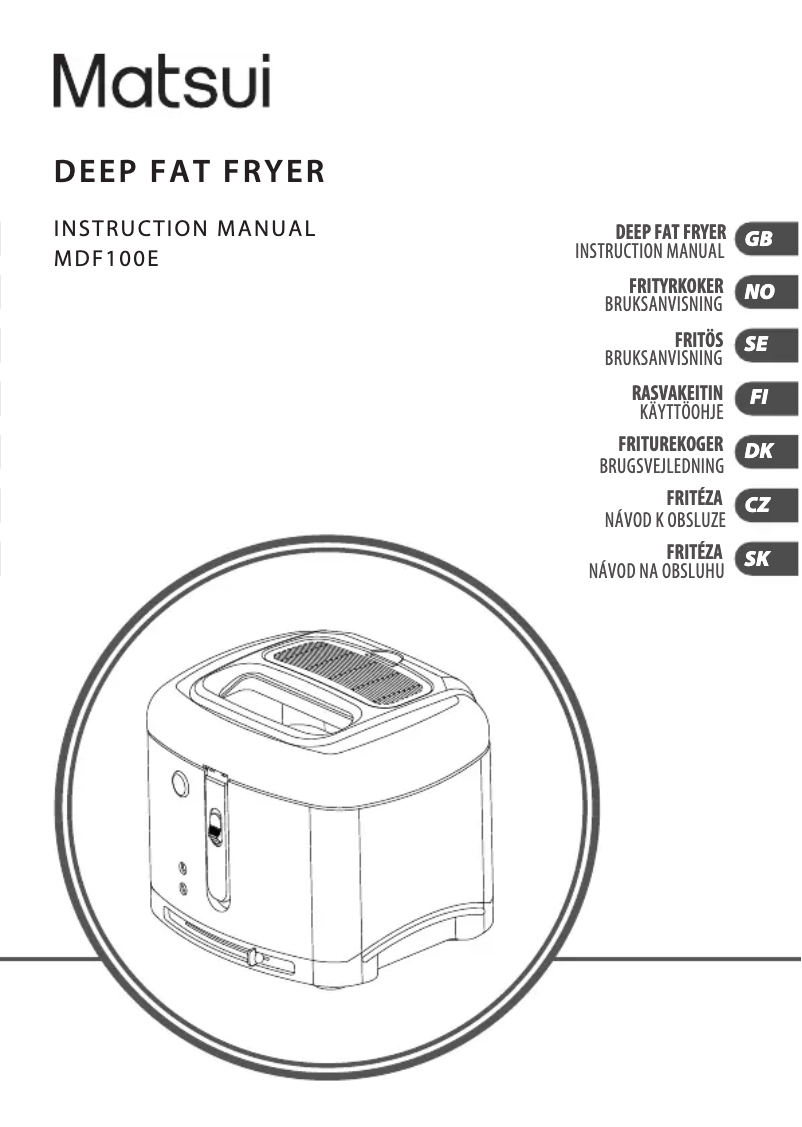 Page 1 de la notice Manuel utilisateur Matsui MDF100E