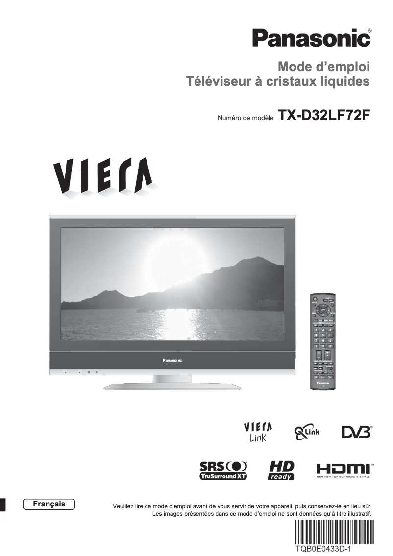 Page 1 de la notice Manuel utilisateur Panasonic Viera TX-D32LF72F