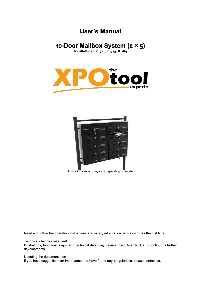 Image de la première page du manuel de l'appareil 61764