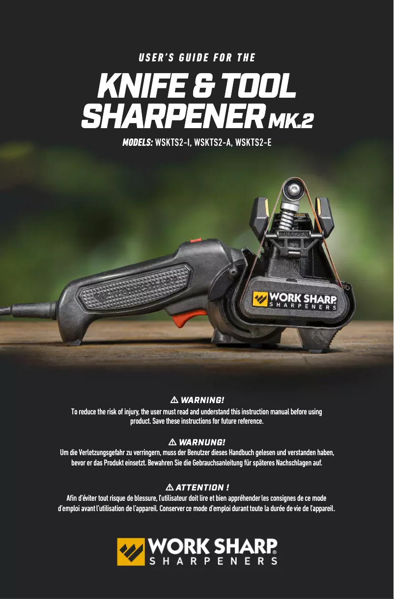 Image de la première page du manuel de l'appareil SHARPENER MK.2