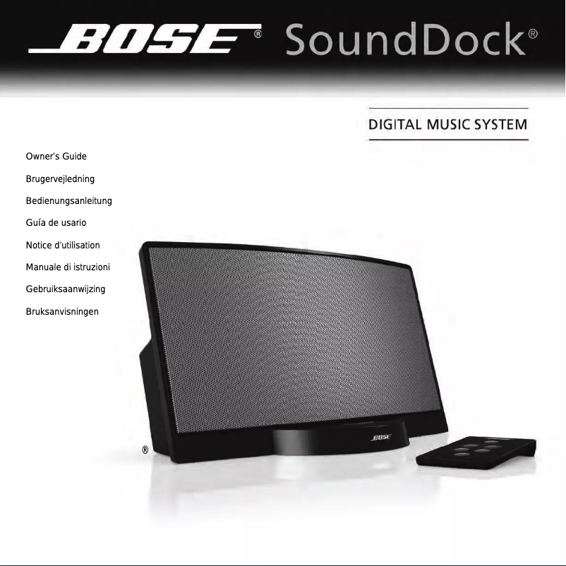 Page 1 de la notice Manuel utilisateur Bose SoundDock Original 47260