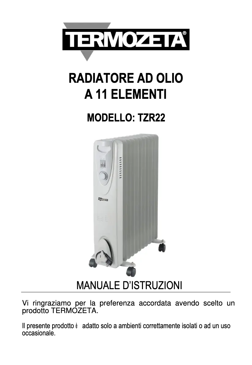 Image de la première page du manuel de l'appareil TZR22