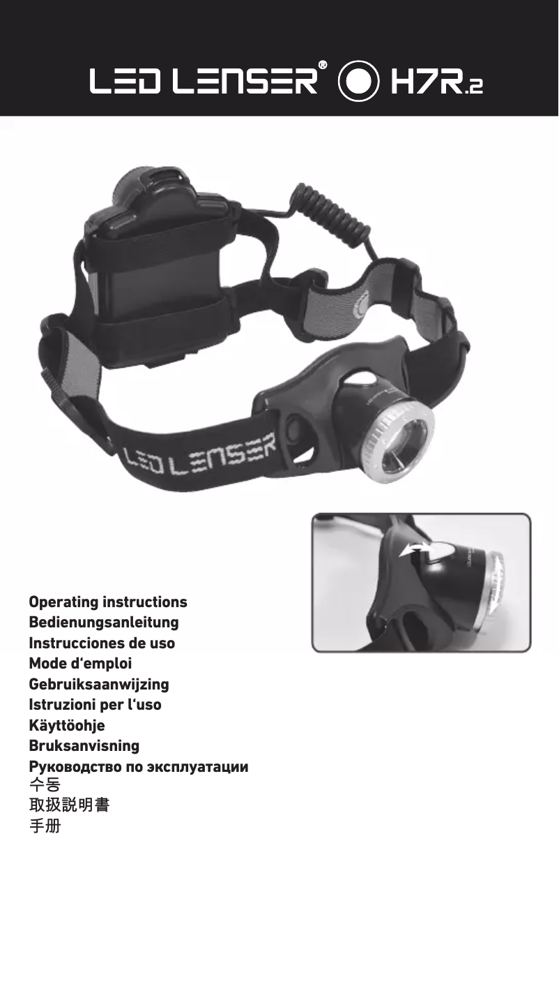 Page 1 de la notice Manuel utilisateur Ledlenser H7R.2