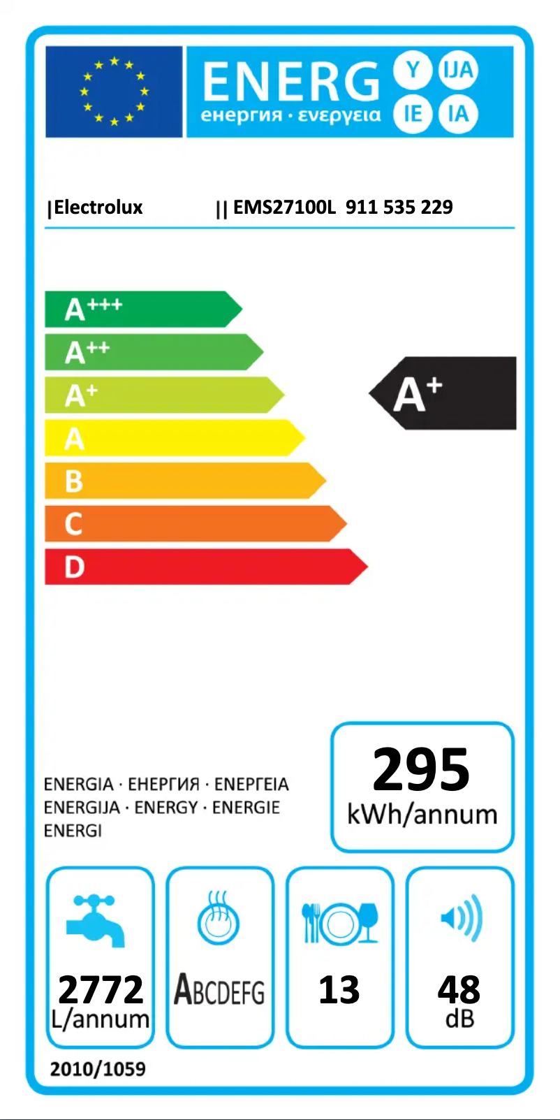 Page n°1 - Manuel utilisateur Electrolux EMS27100L