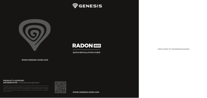 Image de la première page du manuel de l'appareil Radon 800