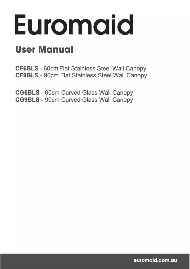 Page n°1 - Manuel utilisateur Euromaid CF9BLS