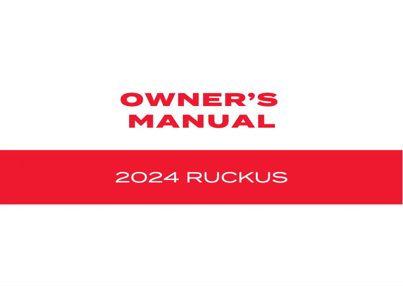 Página 1 del manual Manual de usuario Honda Ruckus (2024)