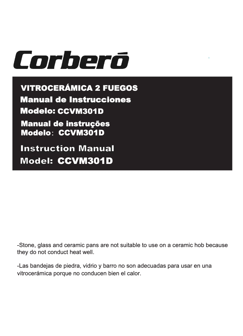 Página 1 del manual Manual de usuario Corbero CCVM301D