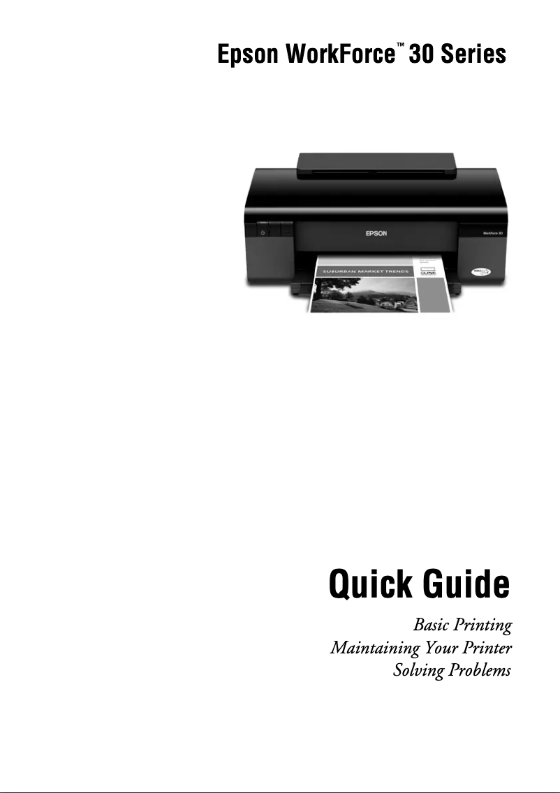 Image de la première page du manuel de l'appareil WorkForce 30