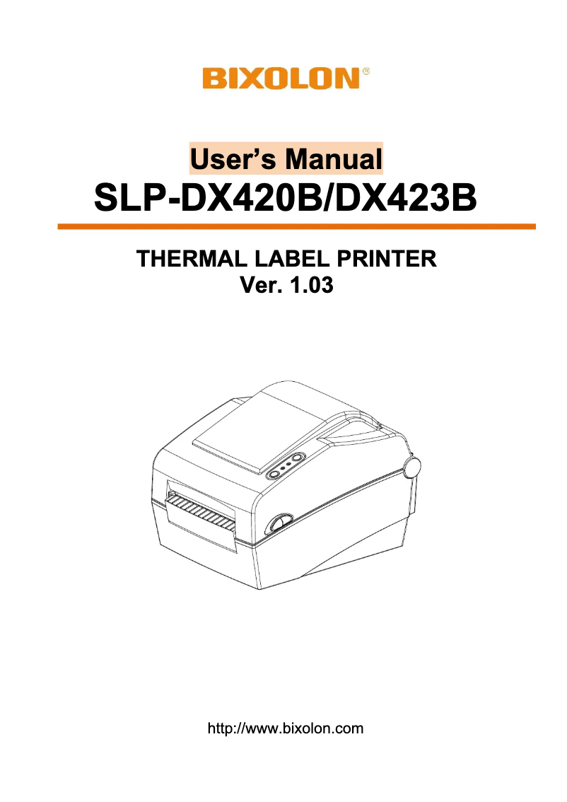 Image de la première page du manuel de l'appareil SLP-DX420
