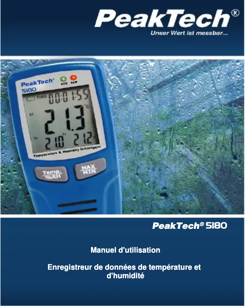 Page 1 de la notice Manuel utilisateur PeakTech 5180