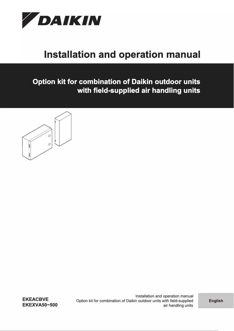 Página 1 del manual Manual de usuario Daikin EKEACBVE