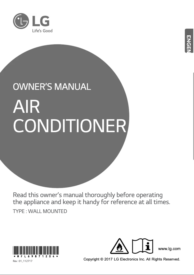 Page 1 de la notice Manuel utilisateur LG HSN09ISQ