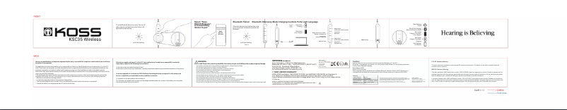 Image de la première page du manuel de l'appareil KSC35 Wireless