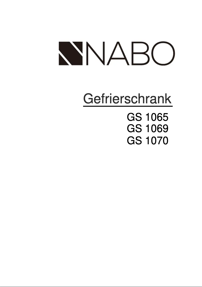 Page 1 de la notice Manuel utilisateur Nabo GS 1070