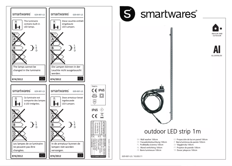 Page 1 de la notice Manuel utilisateur Smartwares GOI-001-LS