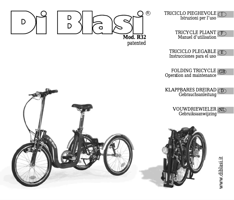 Page n°1 - Manuel utilisateur Di Blasi R32