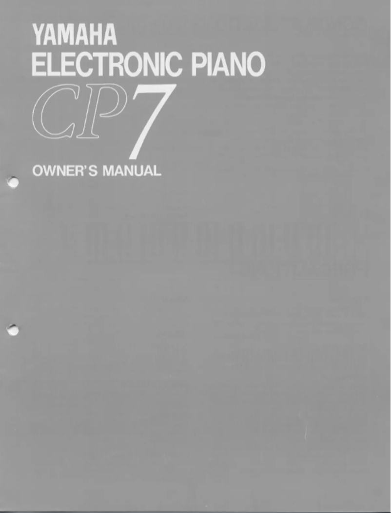Page n°1 - Manuel utilisateur Yamaha CP7
