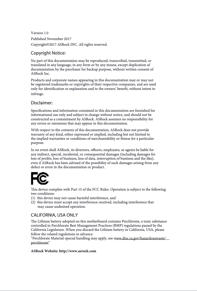 Page n°1 - Manuel utilisateur Asrock J4105M