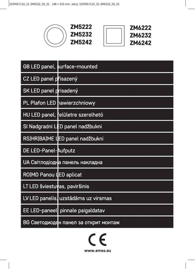 Page n°1 - Manuel utilisateur Emos ZM5222