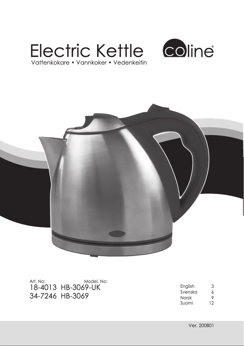 Page 1 de la notice Manuel utilisateur Coline HB-3069