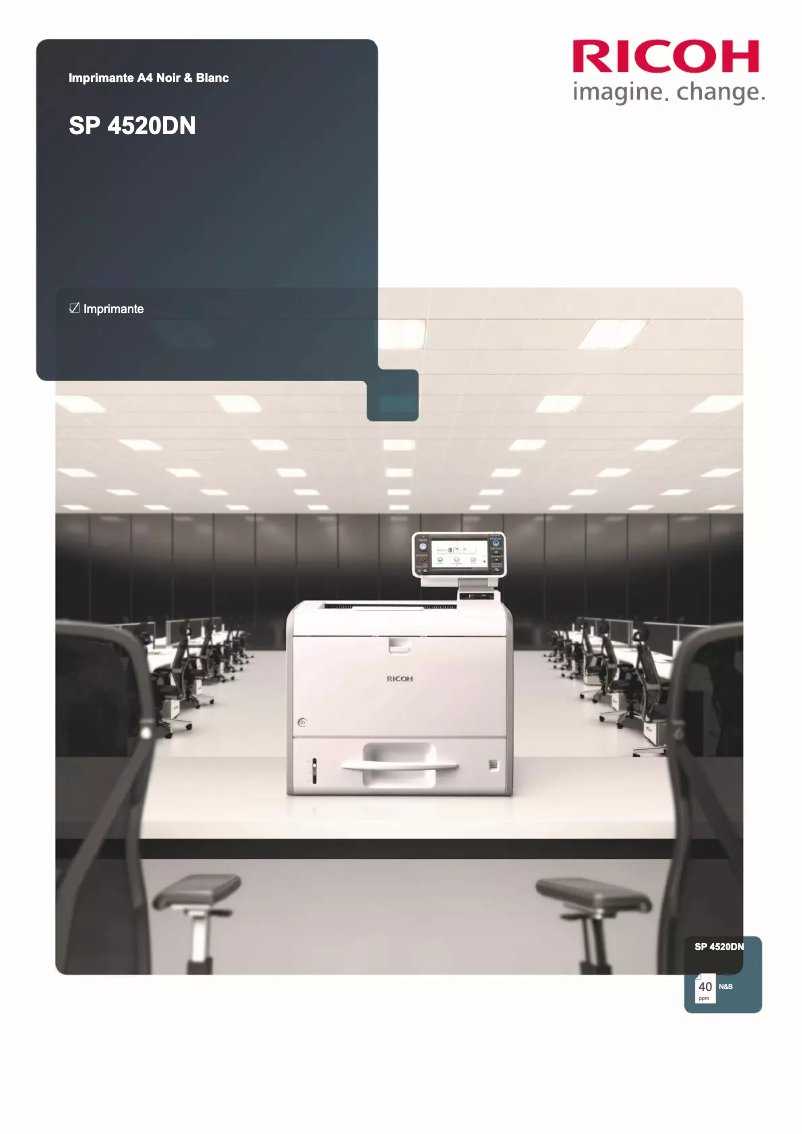 Image de la première page du manuel de l'appareil SP 4520DN