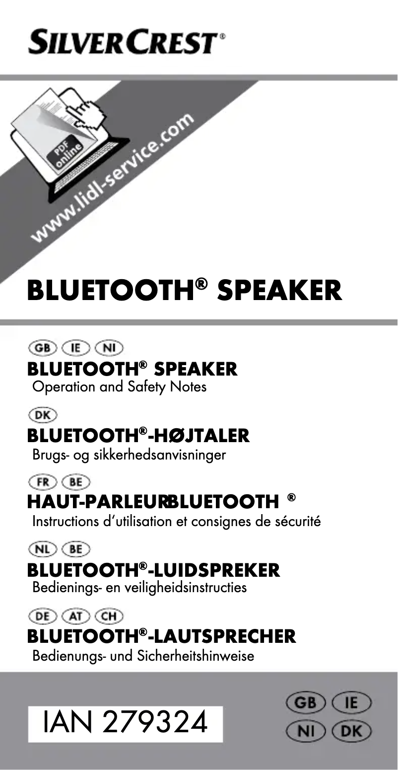 Page n°1 - Manuel utilisateur SilverCrest SBPL 15 A1