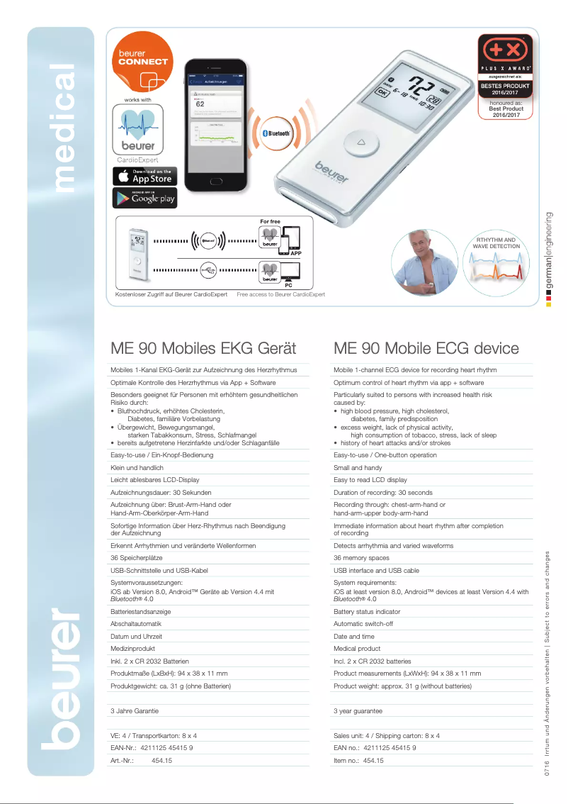 Image de la première page du manuel de l'appareil ME 90
