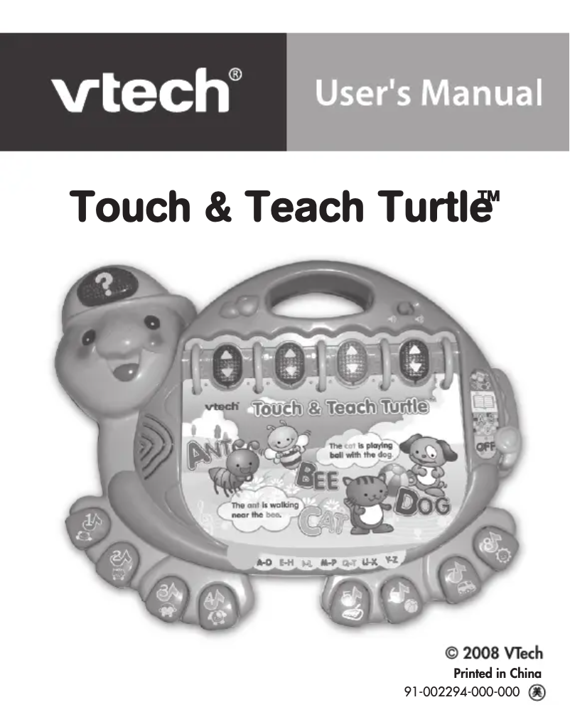 Página 1 del manual Manual de usuario Vtech Touch & Teach Turtle