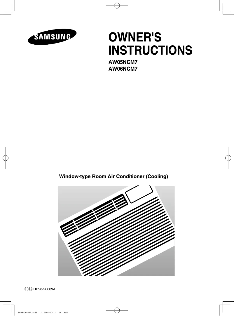 Page 1 de la notice Manuel utilisateur Samsung AW05NCM7