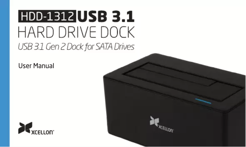 Page 1 de la notice Manuel utilisateur Xcellon HDD-1312