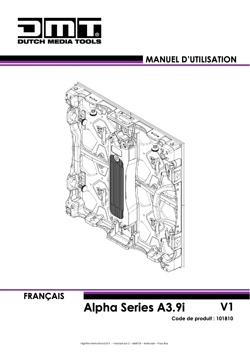 Image de la première page du manuel de l'appareil Alpha Series A3.9i