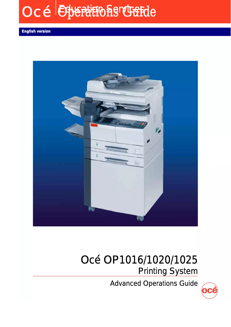 Image de la première page du manuel de l'appareil OP1020