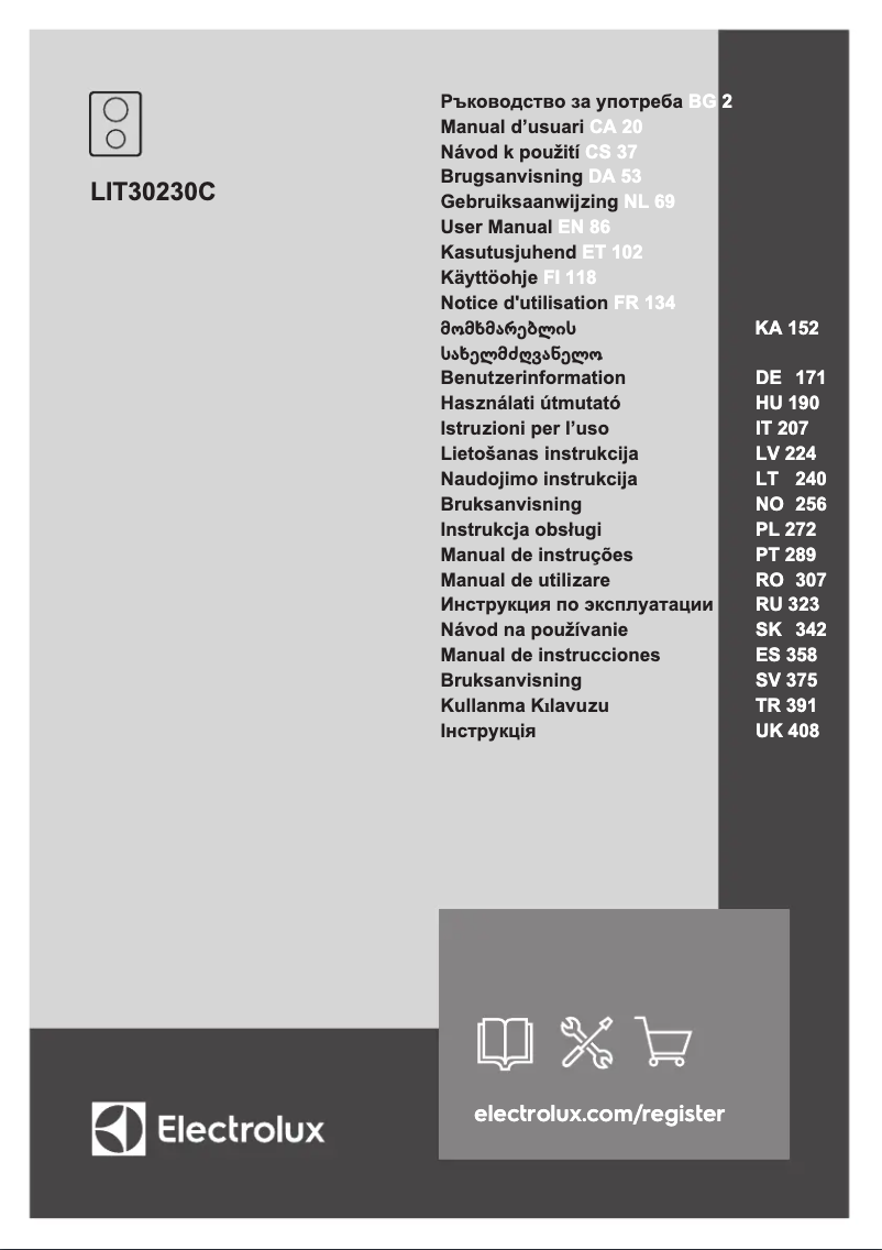 Page n°1 - Manuel utilisateur Electrolux LIT30230C