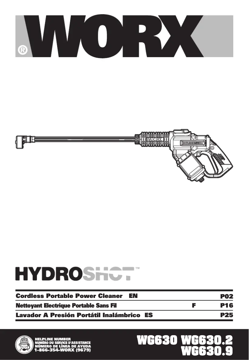 Page n°1 - Manuel utilisateur Worx WG630