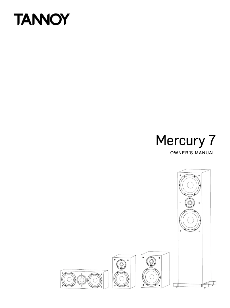 Page 1 de la notice Manuel utilisateur Tannoy Mercury 7.4