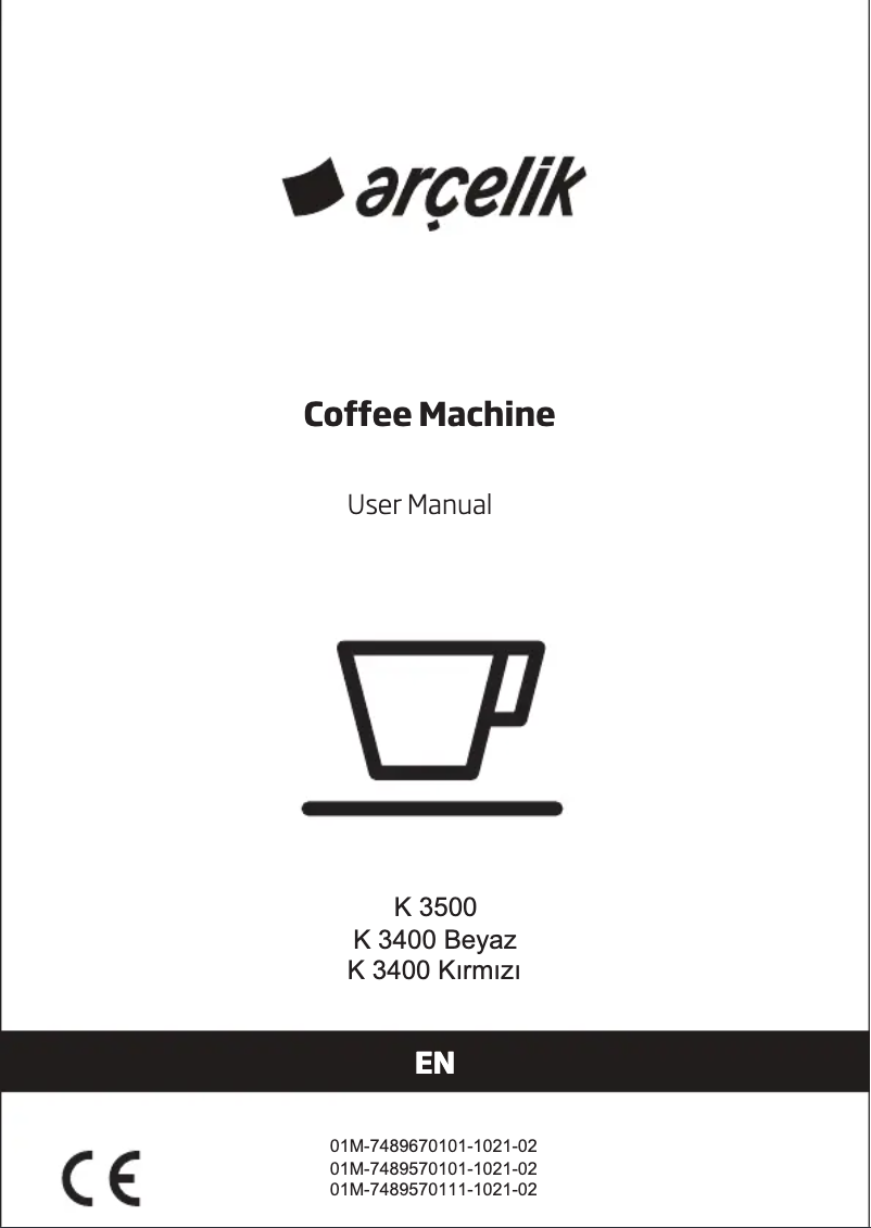 Page n°1 - Manuel utilisateur Arçelik K 3400
