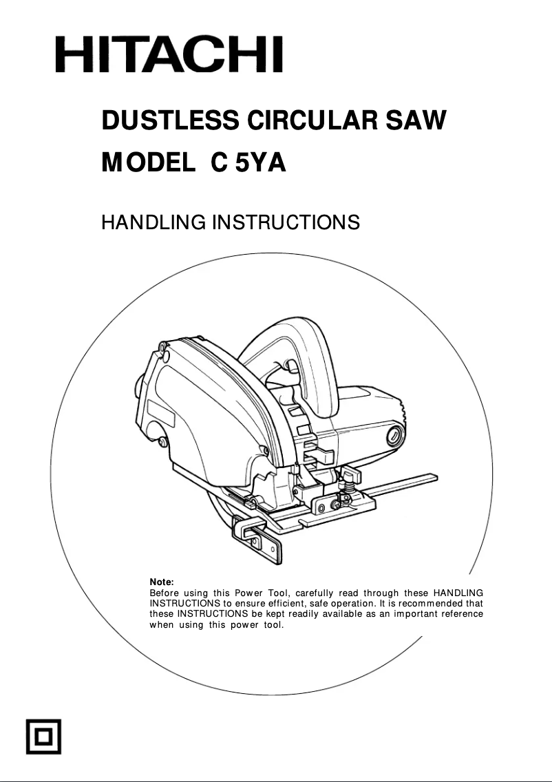 Image de la première page du manuel de l'appareil C 5YA