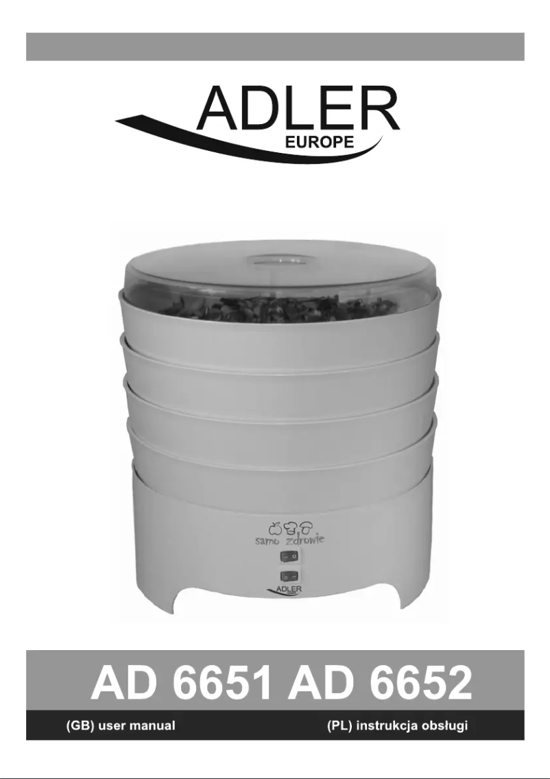 Image de la première page du manuel de l'appareil AD 6652