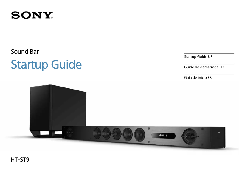 Page 1 de la notice Guide d'installation Sony HT-ST9