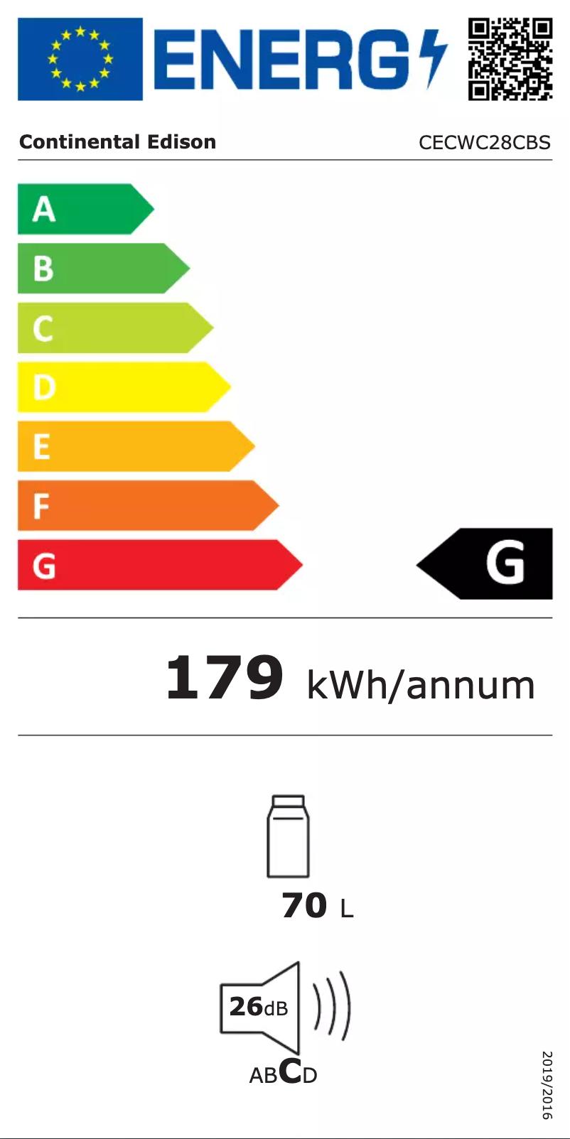 Image de la première page du manuel de l'appareil CECWC28CBS