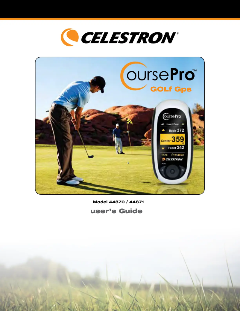 Page n°1 - Manuel utilisateur Celestron CoursePro 44871