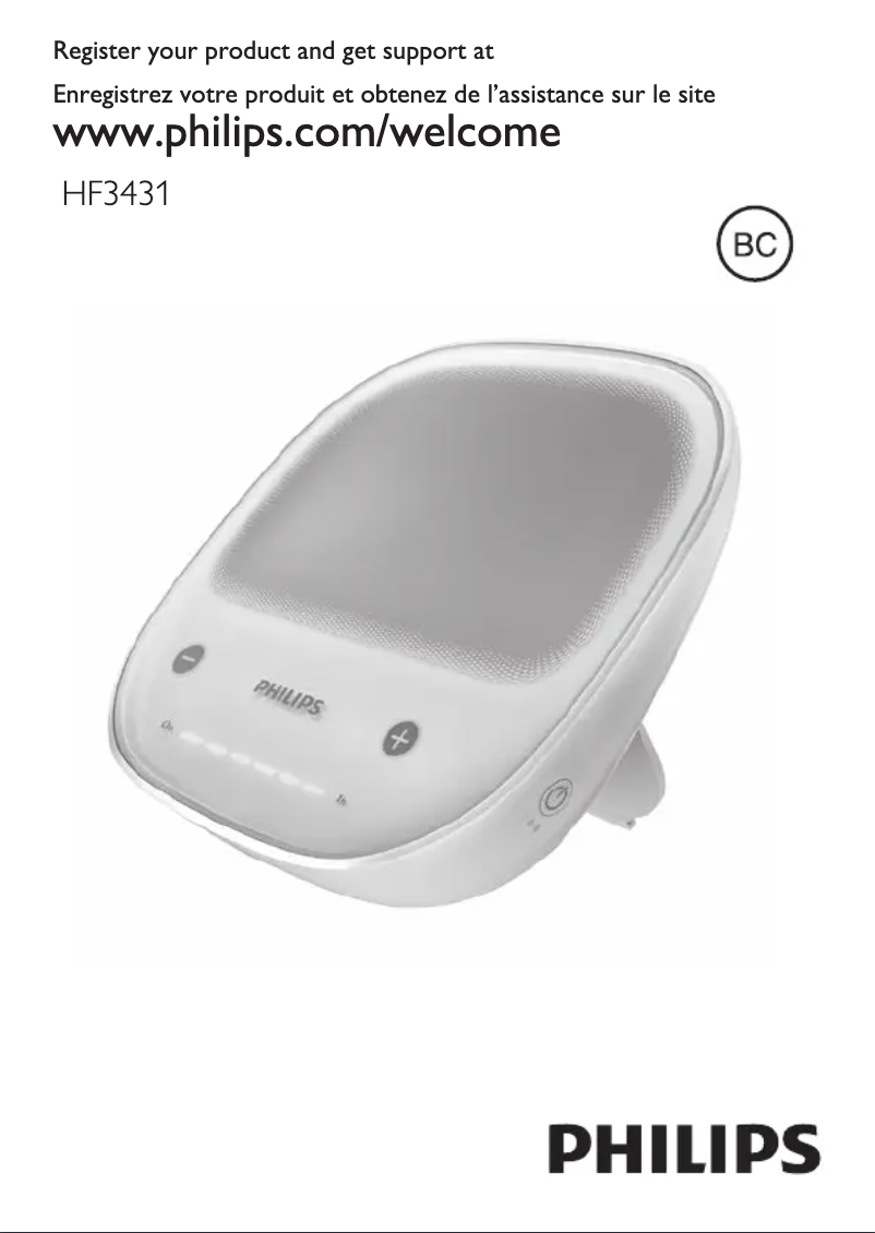Page 1 de la notice Manuel utilisateur Philips goLITE BLU HF3431
