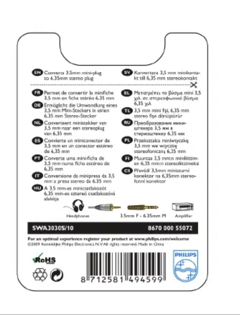 First page image of the manual for SWA3030S