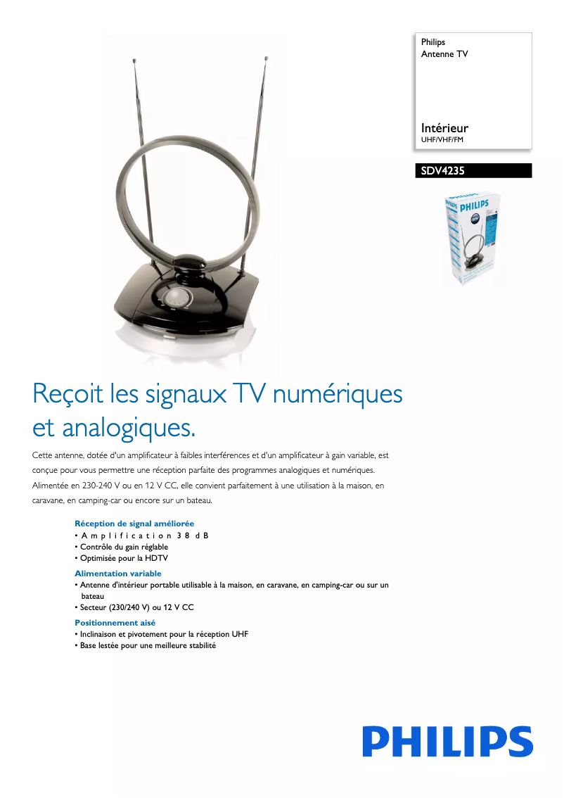 Image de la première page du manuel de l'appareil SDV4235